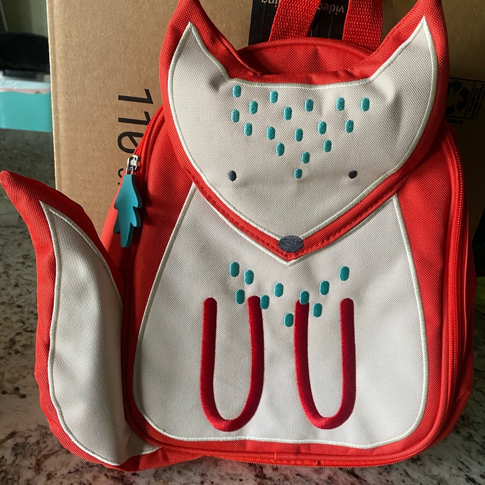 Kids Fox Backpack - Red and White